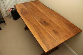 Polyurethane Top No Stain Added Walnut Desks Trestle Desk Furniture