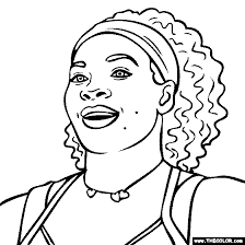 She paired it with a gorgeous. Serena Williams Coloring Page