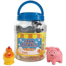 Boley Farm Animal Bath Bucket 12 Piece Farm Animal Toys Features Cow Chicken Pig And More Perfect Party Gift Bath Toys For Toddlers Farm Animal Toys Pet Toys