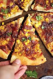 Bacon Corn And Caramelized Onion Pizza Baker By Nature Recipe Onion Pizza Recipes Homemade Pizza
