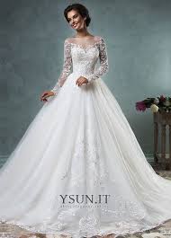 Vestito da sposa lungo viscosa beige tg 48 nuovo no etichetta maniche medioevo. Abito Da Sposa Tradizionali Tulle Naturale In Pizzo Maniche Lunghe Www Ysun It