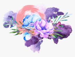 watercolor flowers purple pink bluelight aesthetic purple watercolor flowers transparent hd png download kindpng watercolor flowers purple pink
