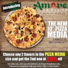 We Ve Got A New Smaller Pizza Size Amare La Cucina Kapitolyo Facebook