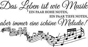 Das Leben Ist Wie Musik Wandtattoo Tenstickers