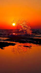 720x1280 Wallpaper India Sunset Splash Beach Ocean Red Sky At Morning Amazing Sunsets Sunset