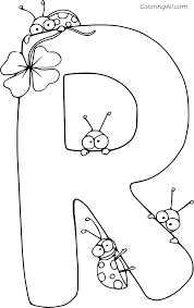 Coloring the alphabet is a good way to introduce the youngest learners to letters of the alphabet through an activity they like. Letter R And Bugs Coloring Page Coloringall
