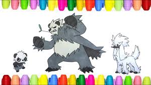 Print out and using crayons or colored pencils to make a nice picture. Pokemon Coloring Pages Pancham Pangoro And Furfrou Youtube