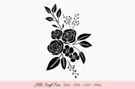 Freesvg.org offers free vector images in svg format with creative commons 0 license (public domain). Rose Flowers Silhouette Graphic By Little Craft Fun Creative Fabrica