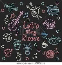 There are plenty of indoor hobbies for you to take part in. Vector Set Hand Drawn Vector Photo Free Trial Bigstock