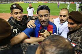 {{ mactrl.hometeamperformancepoll.totalvotes + mactrl.awayteamperformancepoll.totalvotes }} votes. Barcelona Legends 3 Real Madrid Legends 2 Ronaldinho No Look Past One Of Three Assists In Beirut Friendly Between Past Icons