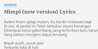 Sebagian mimpi tersebut juga bisa menjadi sebuah pertanda yang memiliki kamu pernah bermimpi menikah dengan seseorang yang tak begitu kenal atau bahkan sama sekali tak kenal? Mimpi Anggun Lirik Gosip