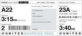 A Practical Boarding Pass Redesign Boarding Pass United Airlines First Time Flying Tips