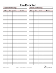 diabetes blood sugar log template in 2019 blood sugar