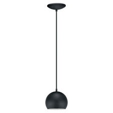 Eglo Petto 1 Light Black Mini Pendant 92358a The Home Depot Black Pendant Light Globe Pendant Mini Pendant Lights