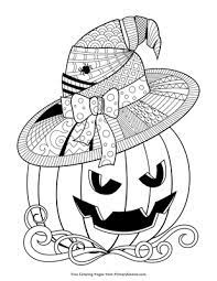 Kids can also color the jack o'lantern online and save to your computer. Witch Hat Jack O Lantern Coloring Page Free Printable Pdf From Primarygames