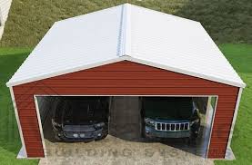 Versatube 20x20x8 Frontier Steel Garage Kit Fbm1202008516 Steel Garage Metal Storage Buildings Garage
