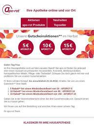Obwohl sich der geschäftssitz in den niederlanden befindet, bedient das unternehmen überwiegend den deutschen markt. Apo Rot Gutscheine Fur Ihre Nachste Bestellung Milled