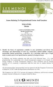 Check spelling or type a new query. Issues Relating To Organizational Forms And Taxation Malaysia Skrine Pdf Free Download