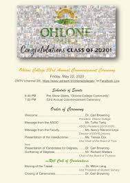 Tailgating, camping, and accompanying graduates to the ceremony site will be prohibited. Graduation Congratulations Class Of 2020 Commencement Program Ohlone College A World Of Cultures United In Learning Ohlone College Fremont And Newark California