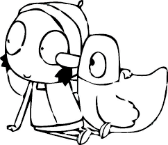 Sarah And Duck Coloring Pages For Kids In 2020 Detailed Coloring Pages Cool Coloring Pages Coloring Pages For Kids