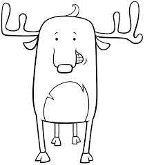 Download Deer Wild Animal Cartoon Coloring Book Page 1915526 Vector Art At Vecteezy