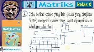Dalam garis bilangan suatu bilangan yang dijumlahkan dengan suatu bilangan positif. Matriks Dalam Kehidupan Bab 4 Matriks Bse Matematika K13 Smakelas 10 Uk 4 1 No 03 Youtube