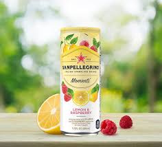 lemon and raspberry sparkling drink