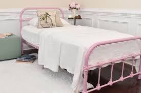 The led lights on the headboard and footboard are not just pretty but also functional and act as a night light without any strain on. Rack Furniture Melissa Metal Bed Twin Pink Walmart Com Walmart Com