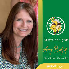 We are continuing our #StaffSpotlight today with Amy Badgett, our new High  School Counselor! 💚💛 Check out some special things to know about Amy 👇  below! ✨ One of her life long