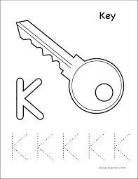 K Stands For Key Tracing Sheet Tracing Worksheets Preschool Letter K Alphabet Activities Preschool