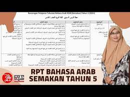 Rpp 1 lembar bahasa arab kelas x revisi tahun 2020. Rpt Bahasa Arab Semakan L Tahun 5 Youtube