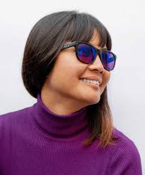 EnChroma Ellis Black Protan Eyeglasses: Lightweight Frame