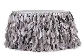 Black And White Table Skirting Curly Willow 14ft Table Skirt Silver Curly Willow Silver Wedding Decorations Wedding Arrangements