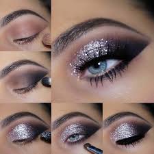 Silver Glitter Eye Makeup Tutorial Silver Glitter Eye Makeup Almond Eye Makeup Glitter Eye Makeup