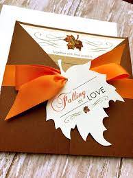 Falling In Love Invite Fall Wedding Invitation Autumn Wedding Invitation Leaf Invitation Rustic Wedding Invite Wedding Invitation Set Fall Wedding Invitations Leaf Invitations Wedding Invitation Sets