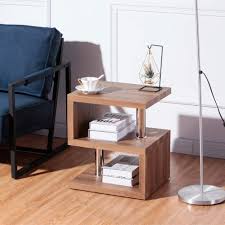 Hkliving | coffee table made of reclaimed teak wood. Goldfan Side Table Small Coffee Table S Shape End Table With 2 Tier Storage Shelves Bedside Table For Living Room Bedroom Brown Buy Online In Kazakhstan At Desertcart 79964165