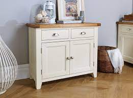 How to paint oak furniture. Country Cottage 100cm Cream Painted Oak Sideboard