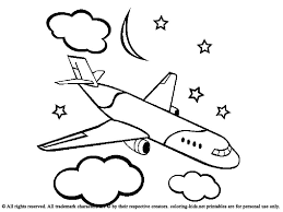 Airplane With Clouds Coloring Pages For Kids Coloring Pages For Kids Airplane Coloring Pages Preschool Coloring Pages Coloring Pages For Kids