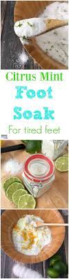 Diy Citrus Mint Epsom Salt Foot Soak For Tired Feet Make This Homemade Foot Soak Recipe And Package In A Pr Homemade Foot Soaks Pedicure Soak Foot Soak Recipe