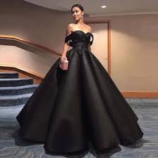 Princess & ball gown wedding dresses. Off Shoulder Black Puffy Bridal Ball Gown Crystal Custom Satin Wedding Dresses Wd99 China Wedding Dress And Bridal Dress Price Made In China Com