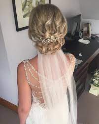Blonde Curly Chignon Updo Wedding Hairstyles For Medium Hair Wedding Hairstyles With Veil Medium Hair Styles