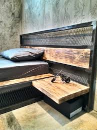 Romantic, modern or minimalist or industrial. Industrial Metal And Wood Bed Diy Platform Bed Cool Diy Projects Bed Frame Design