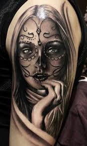 50 Drop Dead Gorgeous Santa Muerte Tattoos Skull Girl Tattoo Unique Tattoos Tattoos