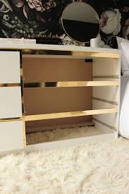 Malm Vintage Style Gold Dresser Ikea Diy Diy Furniture Diy Ikea Hacks