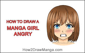 Anime eyes are big and. How To Draw A Manga Girl Angry Step By Step Pictures How 2 Draw Manga