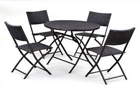 5pc Wicker Folding Table Chair Set Brown Rattan Patio Bistro Dining Furniture Smartdealsm Outdoor Wicker Furniture Outdoor Furniture Patio Dining Furniture