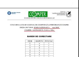 Miercuri va avea loc proba la matematică, iar elevii aparţinând minorităţilor naţionale vor susţine joi proba la limba maternă. Etapa Nationala Comper 2018 Matematica Subiecte Si Bareme Mai 2018 Jitaruionelblog Pregatire Bac Si Evaluarea Nationala 2021 La Matematica Si Alte Materii Materiale Lectii Formule Exercitii Rezolvate Matematica Gimnaziu Si Liceu