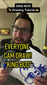 King Boo Drawing Black