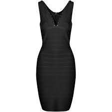 Topshop Studded Contouring Bandage Dress 100 Liked On Polyvore Featuring Dresses Black Party Dresses Topshop V Neck Bodycon Dress With Images Bodycon Dress Parties