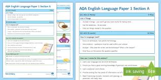 A detailed yet simple explanation on how to answer the aqa english language questions. Aqa English Language Paper 1 Section A Hints And Tips